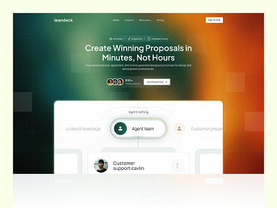 Leandeck - AI Proposal & Invoice Platform for Creatives 🚀 agency ai automation. clean creative dark mode dashboard figma interface invoice landing page minimal platform proposal saas startup ui ux web design website