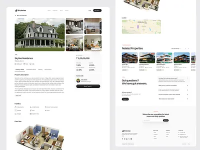 Property Details Page clean design design home booking home booking webiste landing page properties details real estate real estate website ui ui design ux ux design web design web ui design web ui ux design website design website ui design