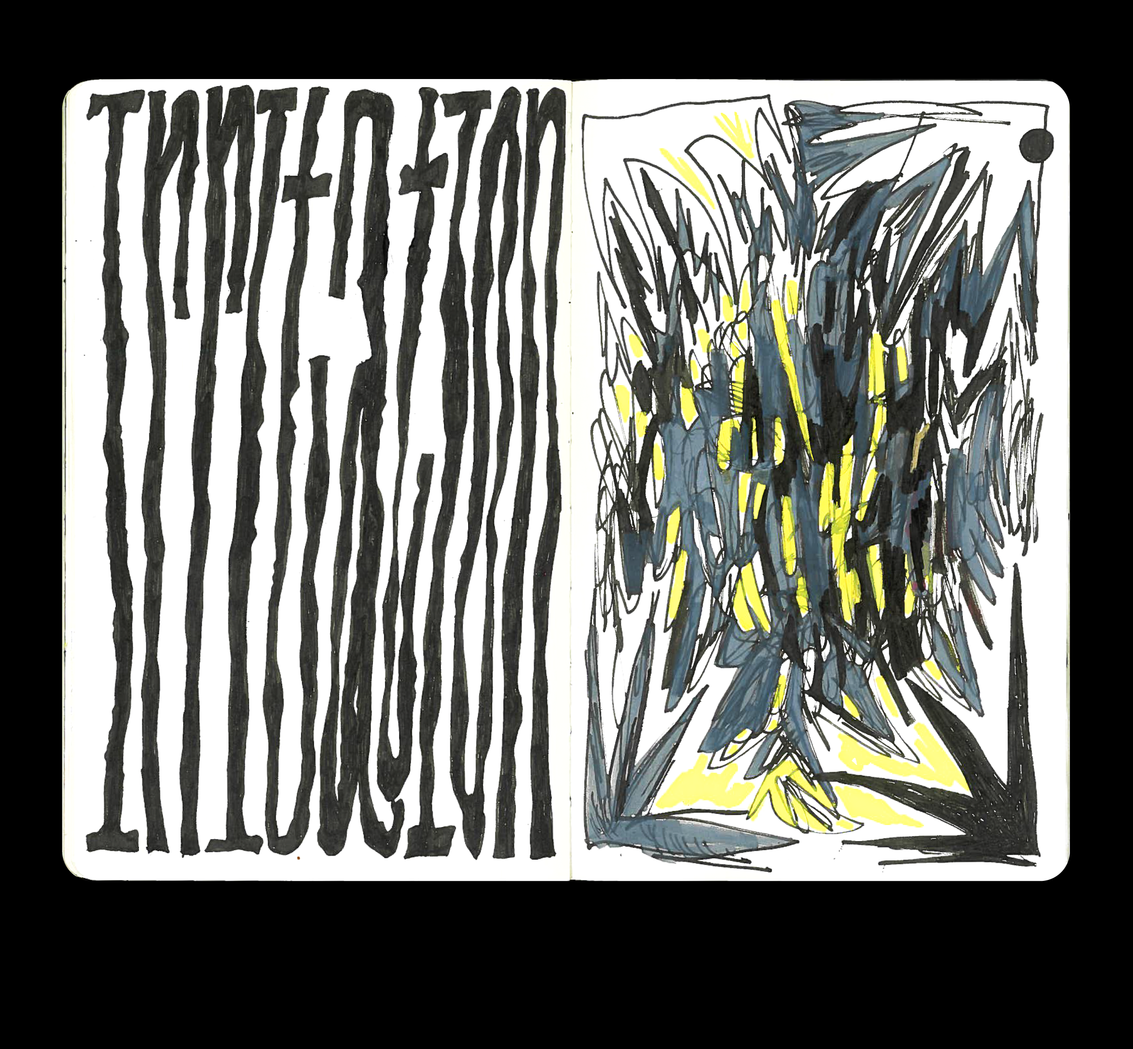 A spread from a sketchbook craft design graphic design illustration sketchbook typography