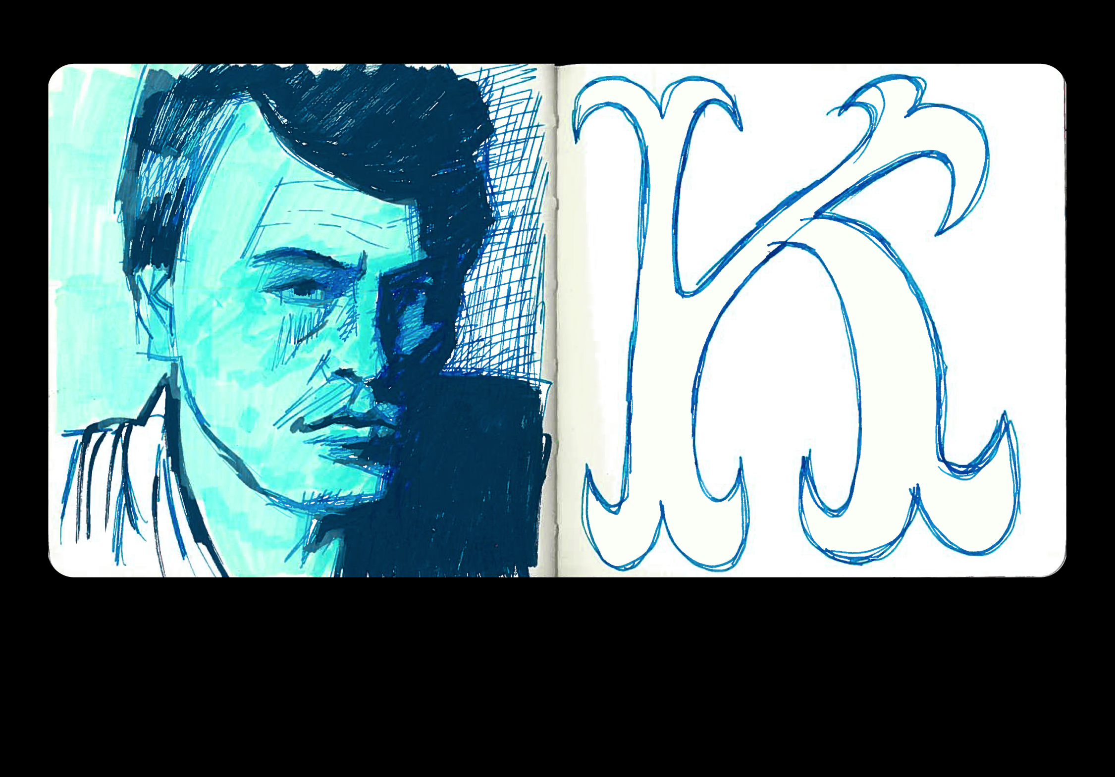 A spread from a sketchbook craft design graphic design illustration sketchbook typography