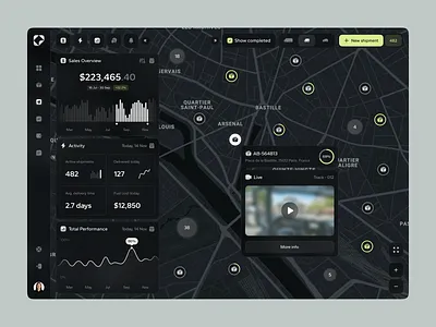 Logistics Real-Time Shipment Tracking Website Design enterprise software interactive design logistics map ui modern dashboard ui ui ux ux web design web ui website design