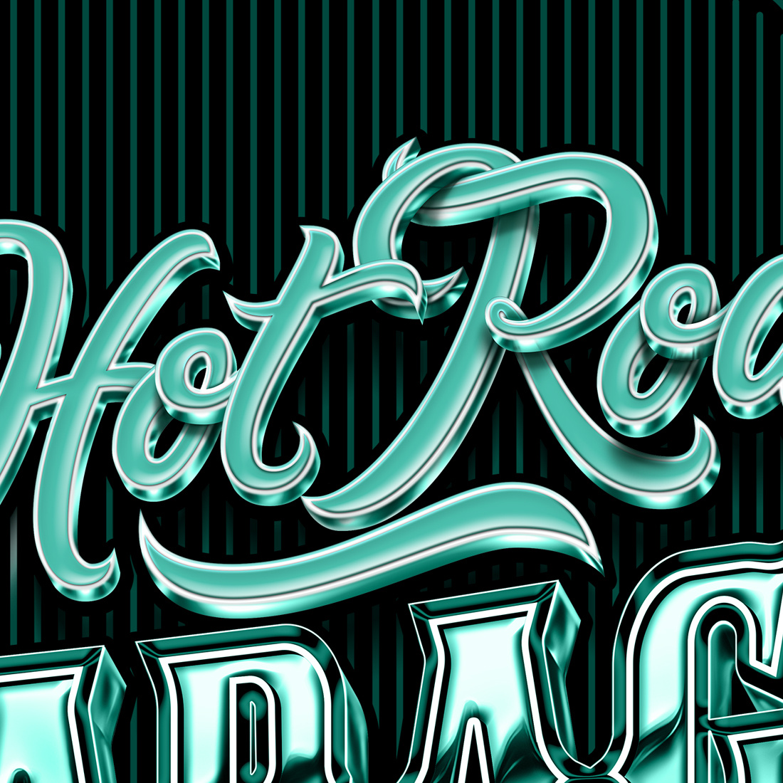Example of HotRod Garage - T-shirt design