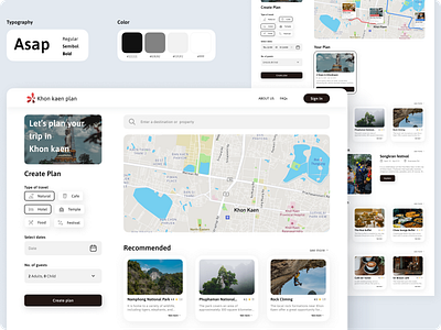 Web design for a trip planner in Khon kaen branding design figma khonkaen thailand travel ui unsplash