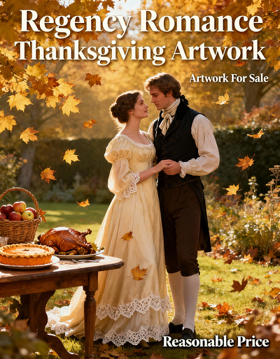 Thanksgiving Day Romance Cover Art work cover art work graphic design historical romance regency victorian