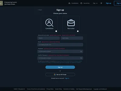 Status choose ui