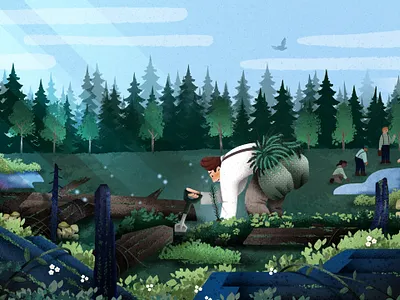 an illustration for Globe Content Studio introducing WWF-Canada animal digital art graphic design illustration photoshop