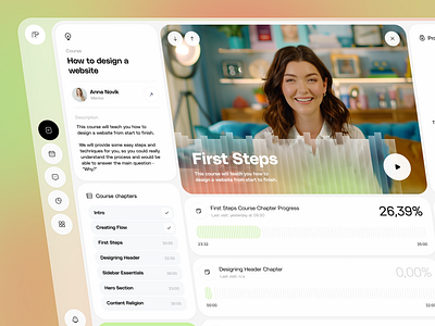 Parrot Education Courses Platform ai ai bot app chat clean course courses education learning mentor minimal mobile reviews web white