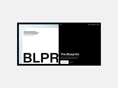 The Blueprint - Hero 04 (Variation) component library hero sections minimalism web design webflow