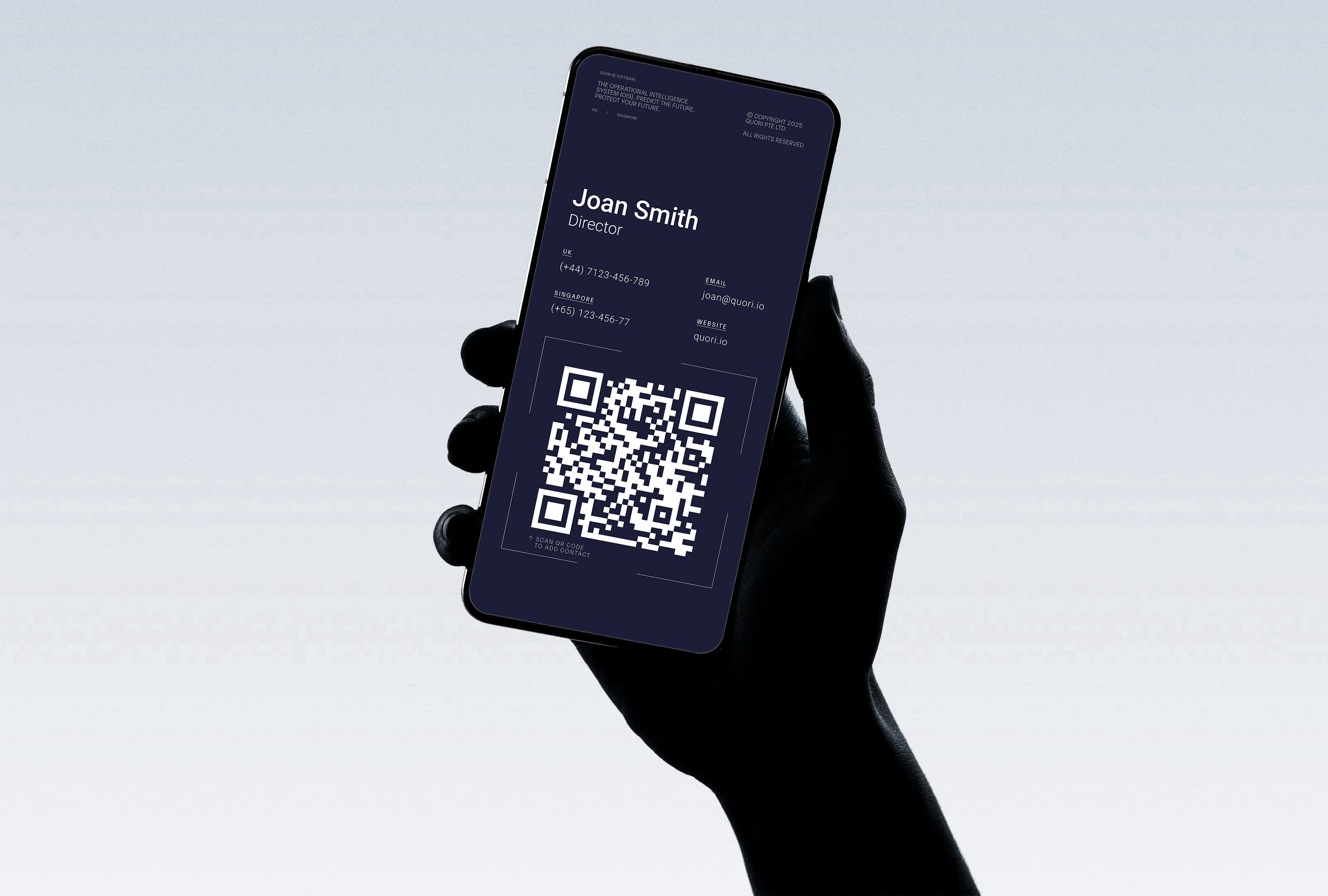 Quori Digital Business Card design digital business card graphic design vertical business card