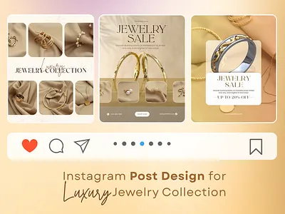 Instagram Post Design - Luxury Jewelry Collection branding graphic design instagram post design typography ui