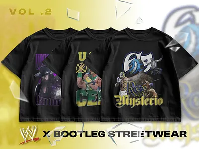 WWE x 90s Bootleg Streetwear Tees Vol.2 90s apparel design bootleg custom fan made graphic design graphic tee lucha libre merch design raw retro smackdown streetwear tshirt design vintage wrestlemania wrestling wwe wwe bootleg tee wwe tshirt