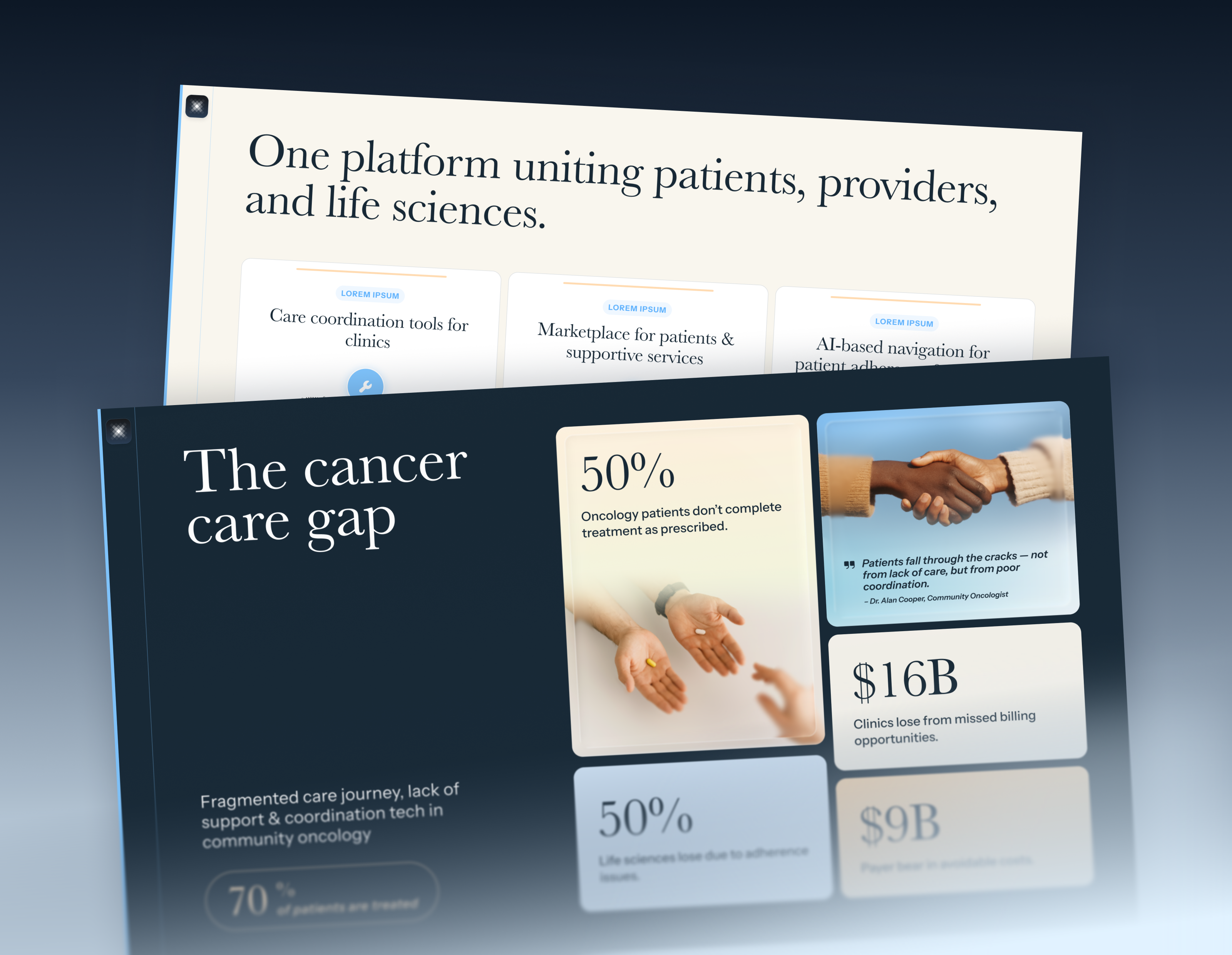 Pitch deck | Brand identity | Health tech branding graphic design mockup pitch deck powerpoint presentation presentation design sales deck slides