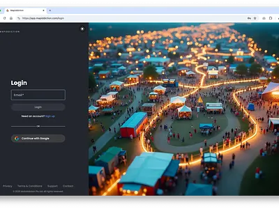 New platform dynamic login page graphic design login ui ux web interface