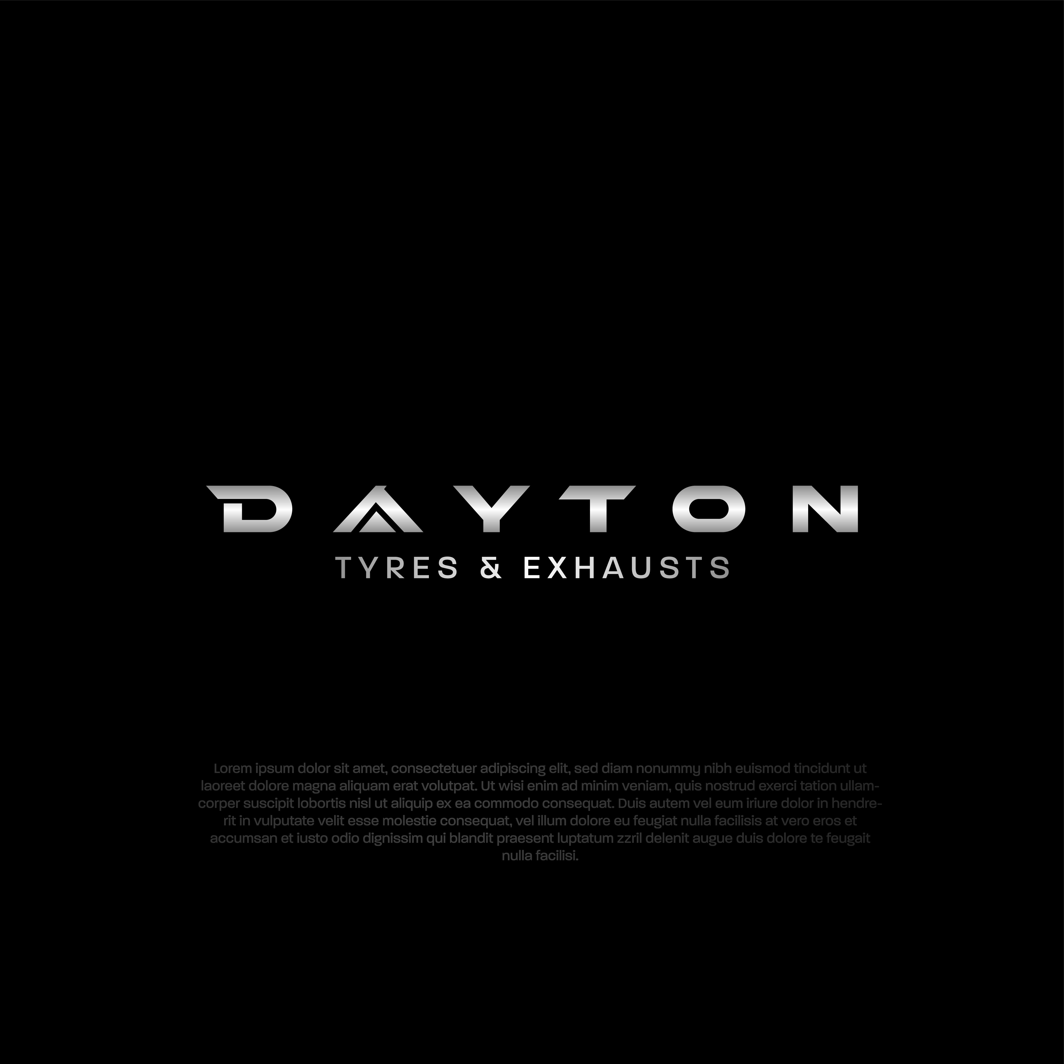 Drayton Tyres & Exhausts Logo And Branding 3d branding graphic design logo