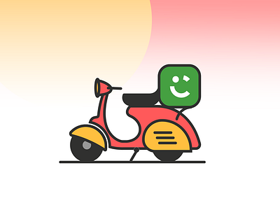 Careem Now - Scooter icon careem delivery graphic design icon logo scooter