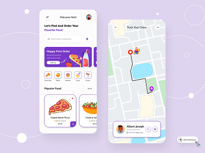 Food Delivery App 3d animation art branding digitaldesign ecommerce flatdesign graphic design illustration innovationsync logo mobile motion graphics nft product design shopify typography ui vector webdesign