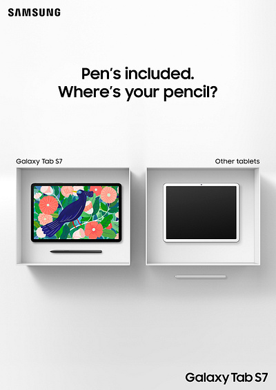 Galaxy Tab S7 advertising cg cg7days galaxy galaxy tab s7 graphic samsung 월화수목금토일