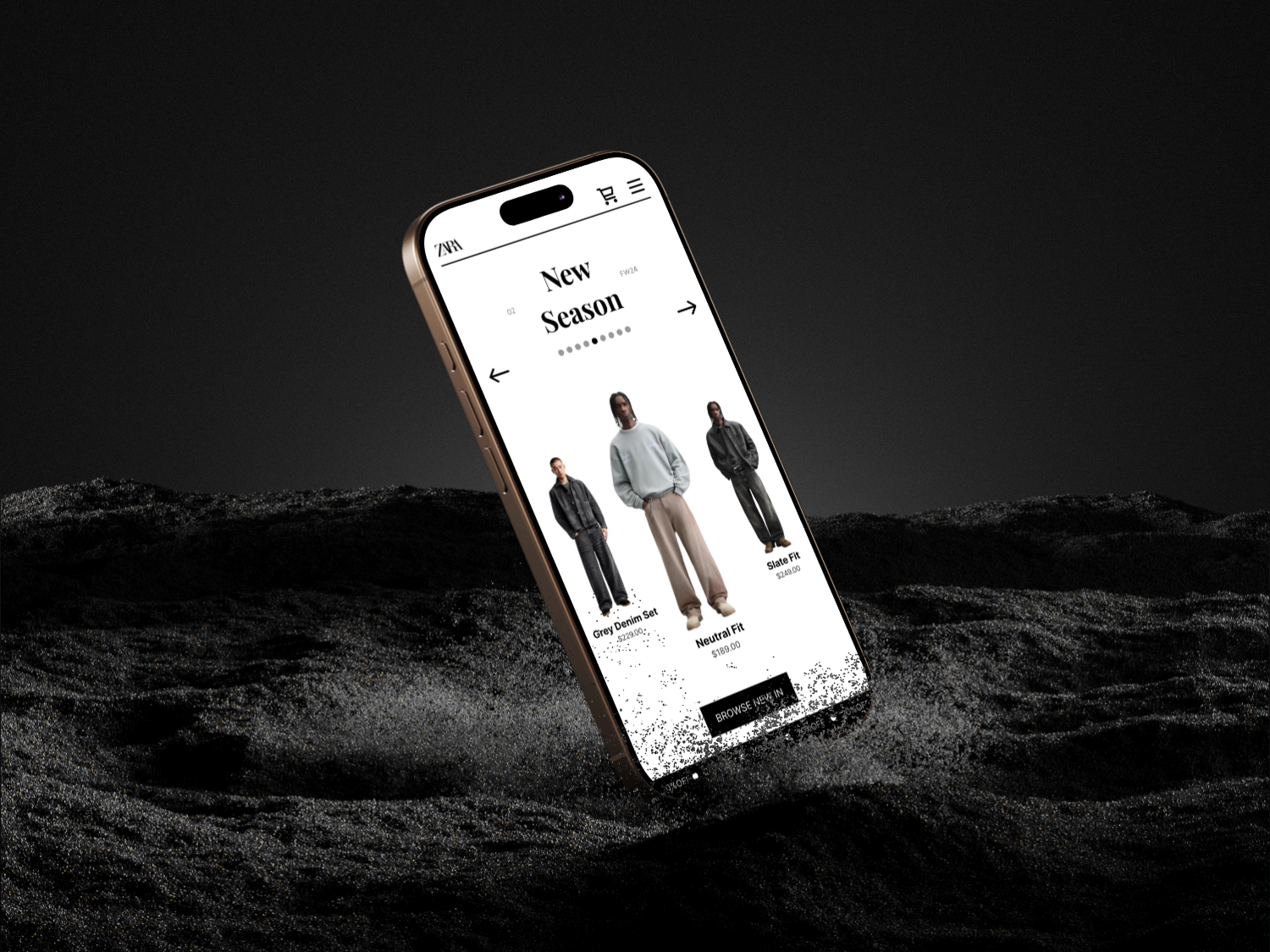 Zara Mobile App Redesign appredesign casestudy design designcommunity designprocess e commerce ecommercedesign figma landing page mobiledesign portfoliopiece productdesign ui uiux uiuxdesign ux zara