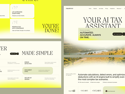 Talk to Tax - AI Tax Assistant ai ai agents ai finance ai landing page ai platform ai website artificial intellegence clean landing page landing page design minimal minimalist swiss typography ui ui ux web web design website design