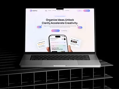 Idea Management App Landing Page UI/UX aiapp aidesign aipowered aiproduct aiproductdesign appdesign creativeworkflow designinspiration dribbble ideamanagement landing page landingpagedesign modernui mordern design product design saasdesign taskmanagement uidesign uidesigninspiration uxdesign