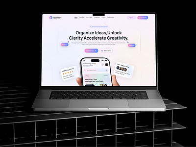 Idea Management App Landing Page UI/UX aiapp aidesign aipowered aiproduct aiproductdesign appdesign creativeworkflow designinspiration dribbble ideamanagement landing page landingpagedesign modernui mordern design product design saasdesign taskmanagement uidesign uidesigninspiration uxdesign