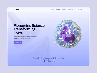 Aura - Healthcare Website design healthcare landing page medical pharma tajul uiux website