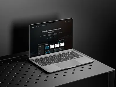 AI Design Studio – Landing Page UI/UX ai design dark ui figma landing page minimal design product page saas ui ui ux web design website concept