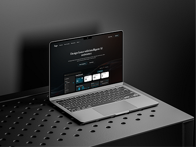 AI Design Studio – Landing Page UI/UX ai design dark ui figma landing page minimal design product page saas ui ui ux web design website concept
