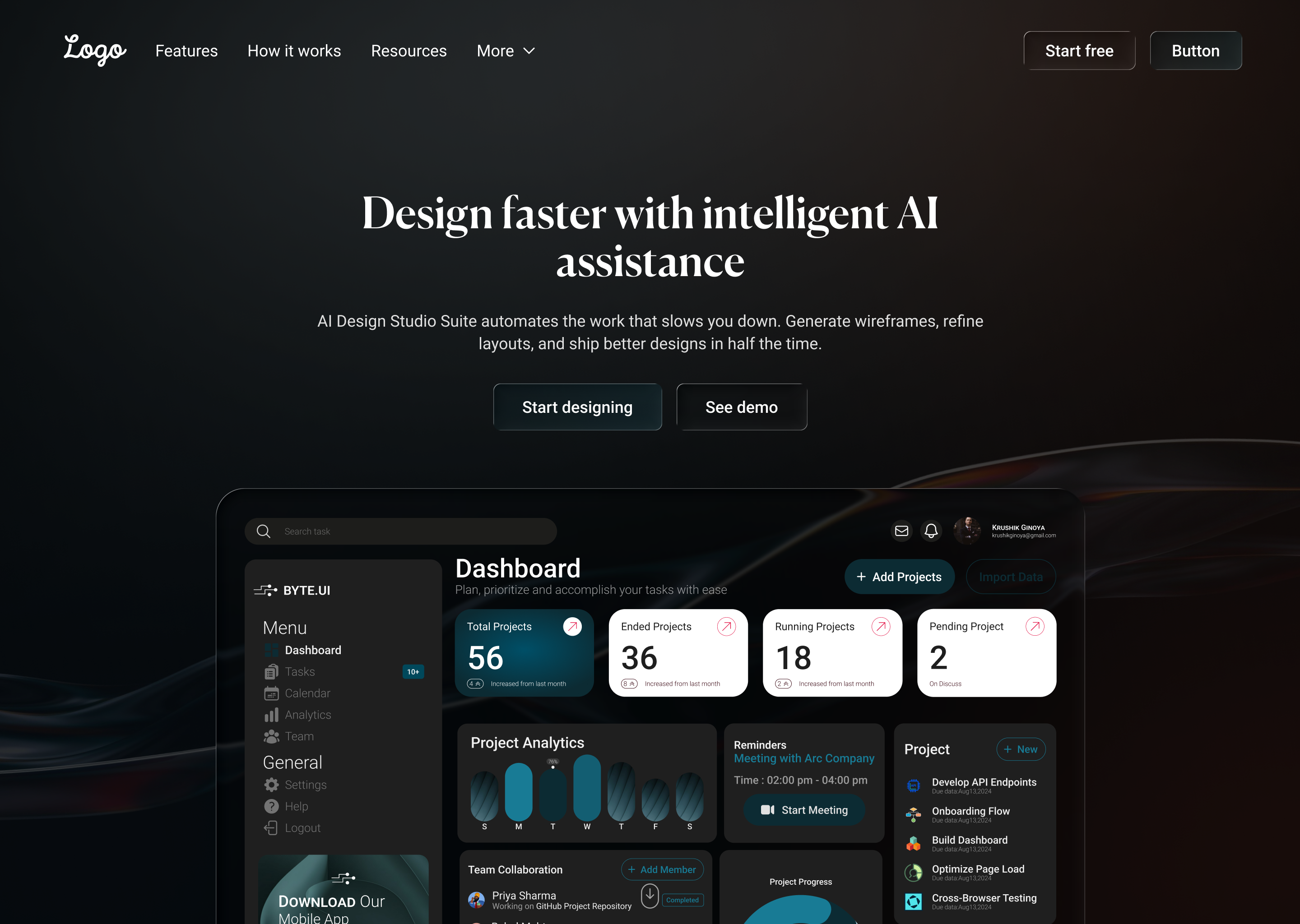 Example of Full Website Design In Figma