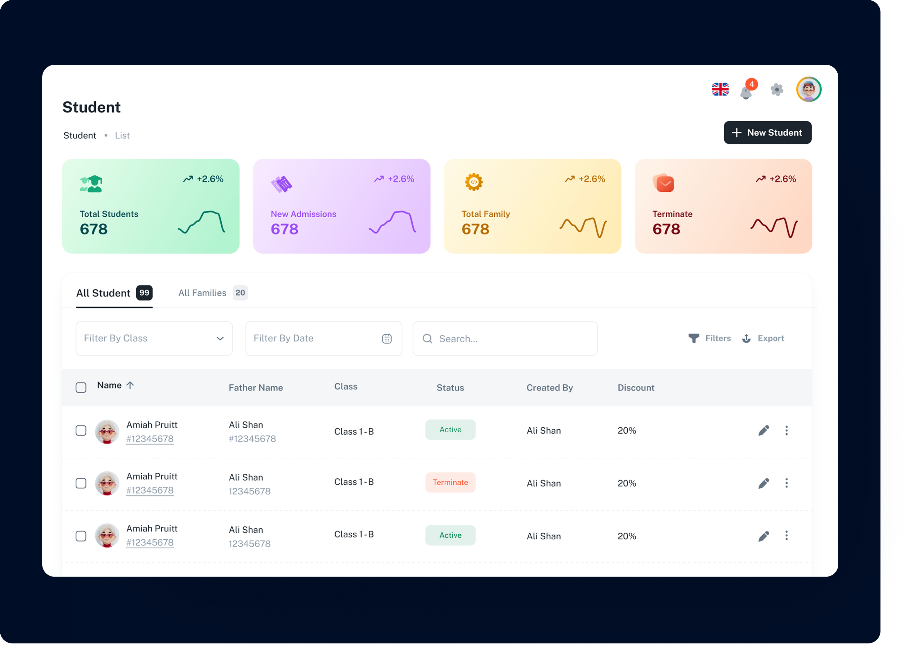 School Management Web Mobile App 3d animation branding design graphic design illustration logo ui ux vector