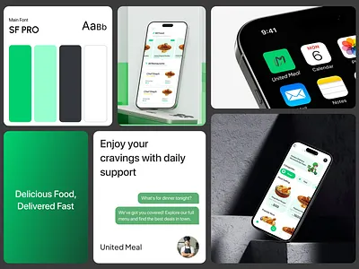 United Meal Mobile App 3d animation branding design graphic design illustration logo ui ux