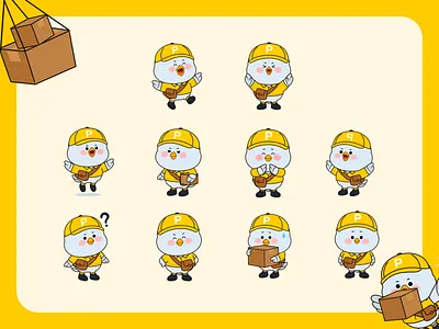 PuffEx - Puffie Character Expression brand identity branding character character design graphic design illustration ip mascot