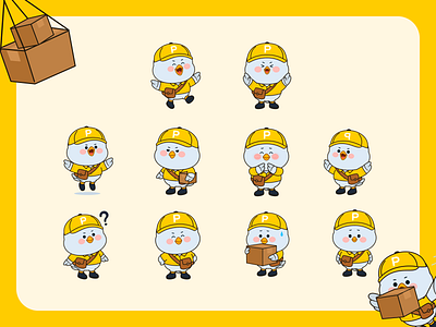 PuffEx - Puffie Character Expression brand identity branding character character design graphic design illustration ip mascot