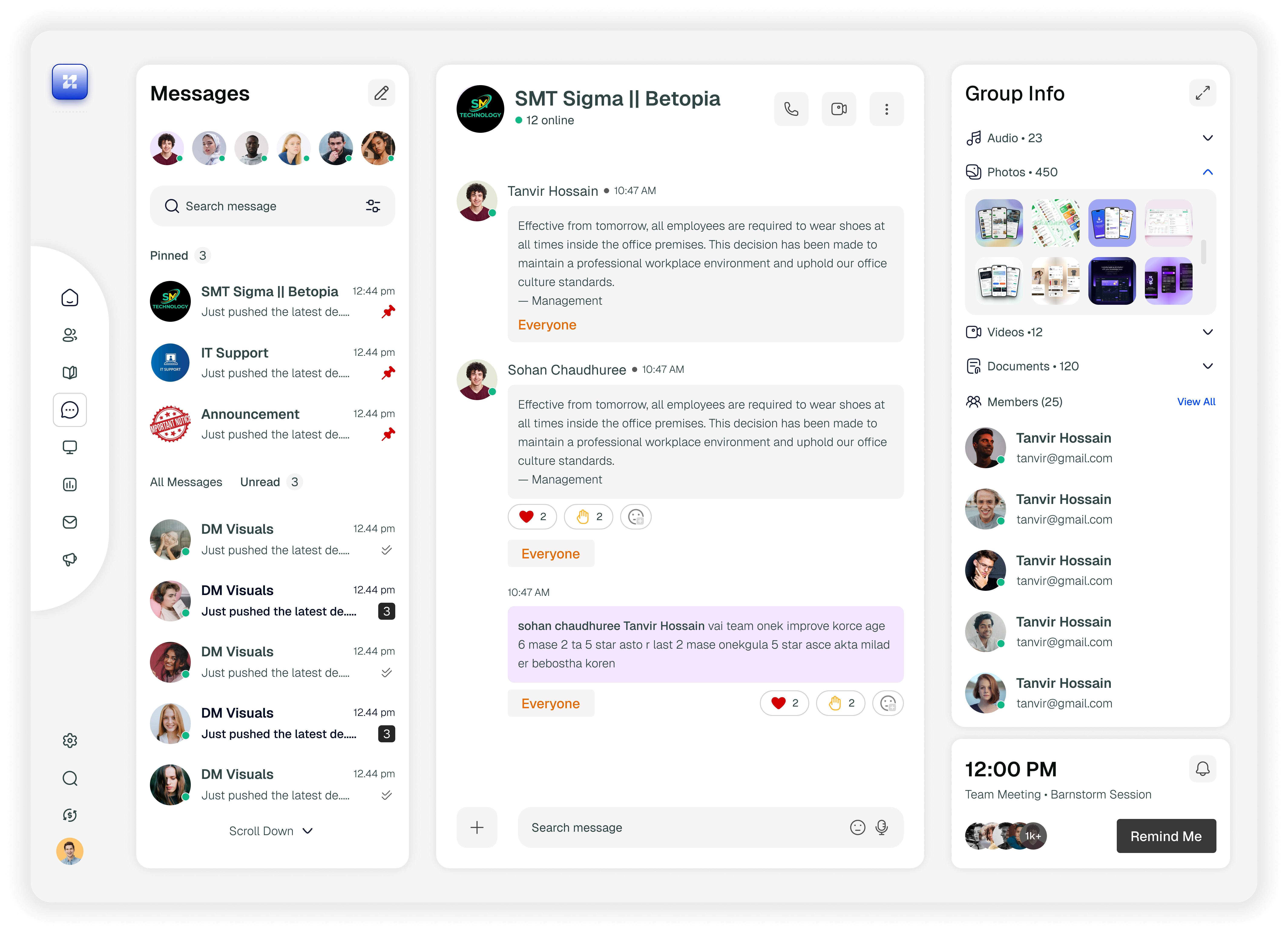 Example of Modern Saas Crm Dashboard Ul Design