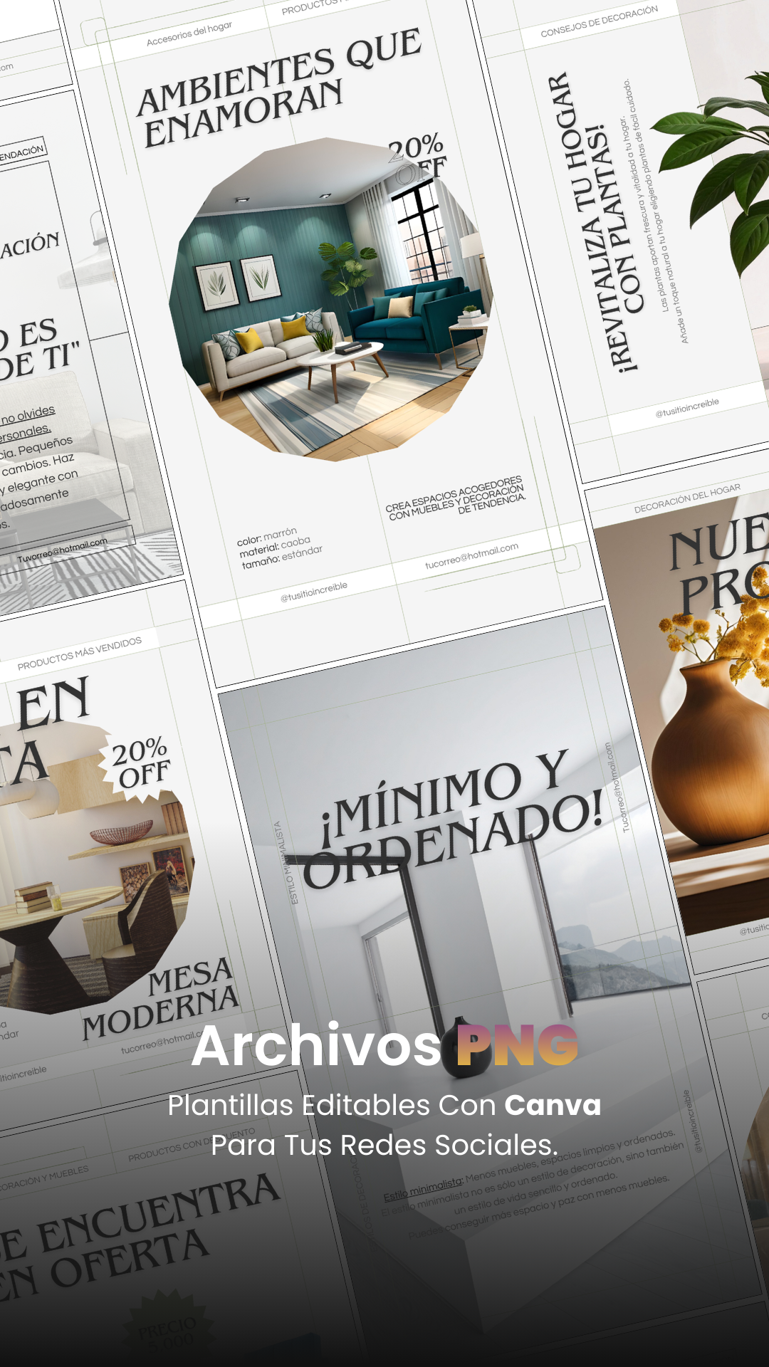 Plantillas minimalistas para negocios comerciales