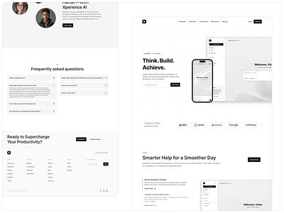 AI App Landing page - Xperience uikit design designsystem minimal product ui ux web website
