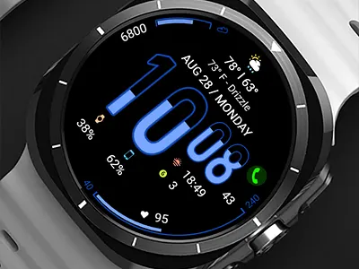 WFP 107 Hourglass watch face animated watch face design digital watch fcae galaxy watch graphic design illustration kovalev modern samsung smart watch watch face wear os wearos watchfaces wfproduction