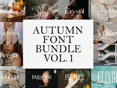 Autumn Font Collection Vol.1 aura autumn bundle family font fonts free logo logotype moon sans schrifted serif sun type typeface