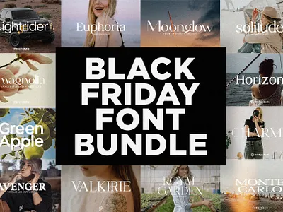 Black Friday Font Collection (Limited) aura black black friday family font fonts free friday logo logotype moon sans schrifted serif sun type typeface