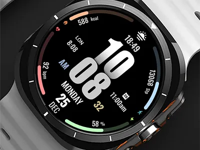 WFP 317 Digital watch face design digital watch face galaxy watch graphic design illustration kovalev modern samsung smart watch watch face wear os wearos wfproduction