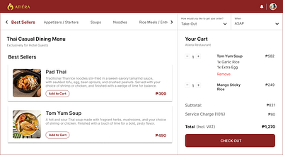 Online Food Ordering UI Concept ui