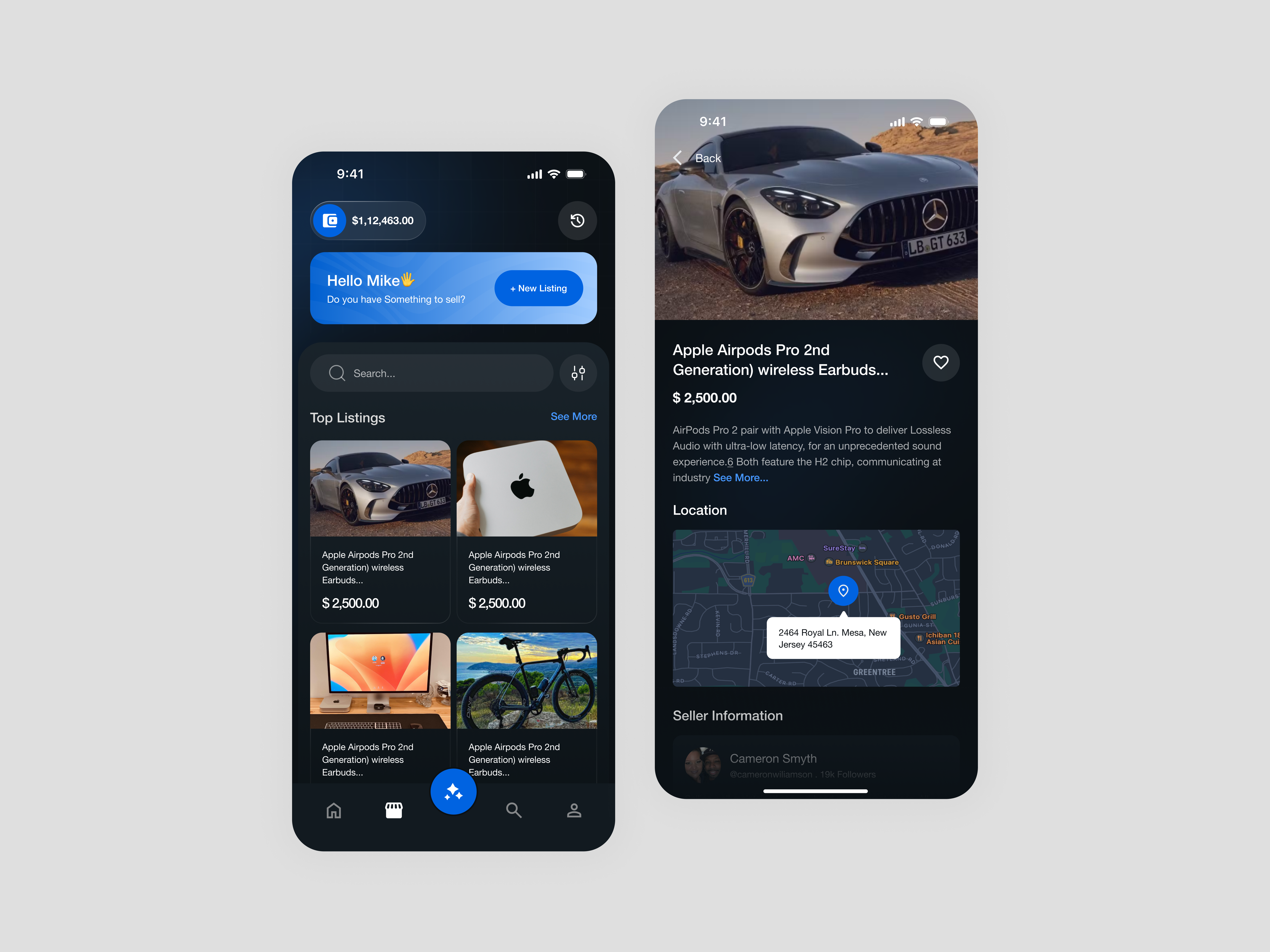Marketplace Mobile App | Product Listings & Item Details app app design buy sell app ui e commerce app ui home screen ui design interaction design ios app design marketplace mobile app design minimal app interface mobile mobile app ui modern e commerce app interface