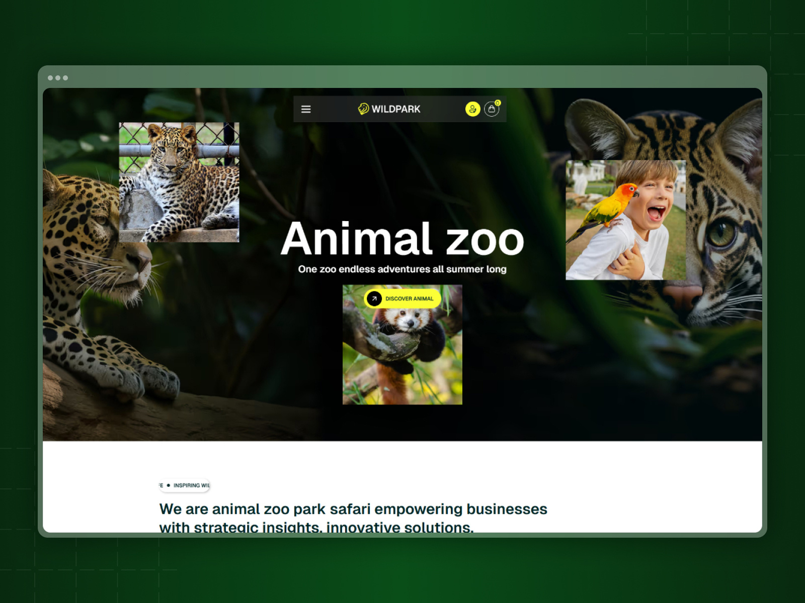Wildpark- Animal Jungle Safari Website Webflow Template animal park website animal safari graphic design jungle safari mobile friendly nature website design responsive seo friendly uiux web design web development webflow webflow template webflow website