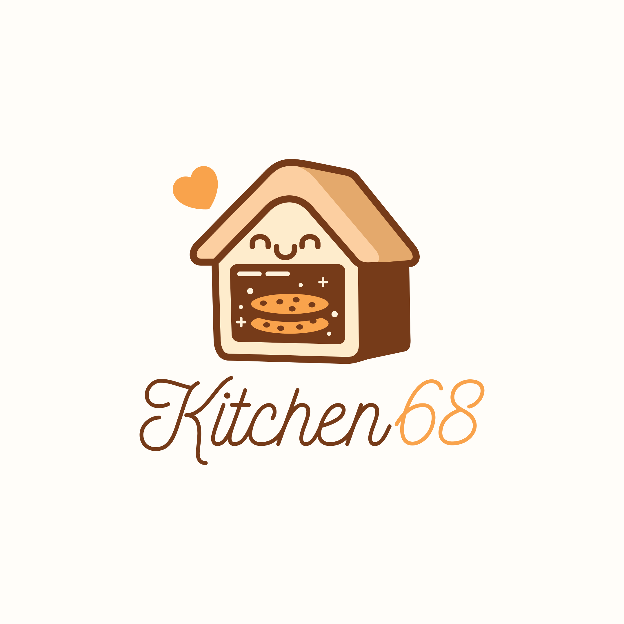 Logo Design for Kitchen 68 baking branding commission cute cute art design freelance work graphic design graphic designer logo logo design logo design branding logo designer mascot vector