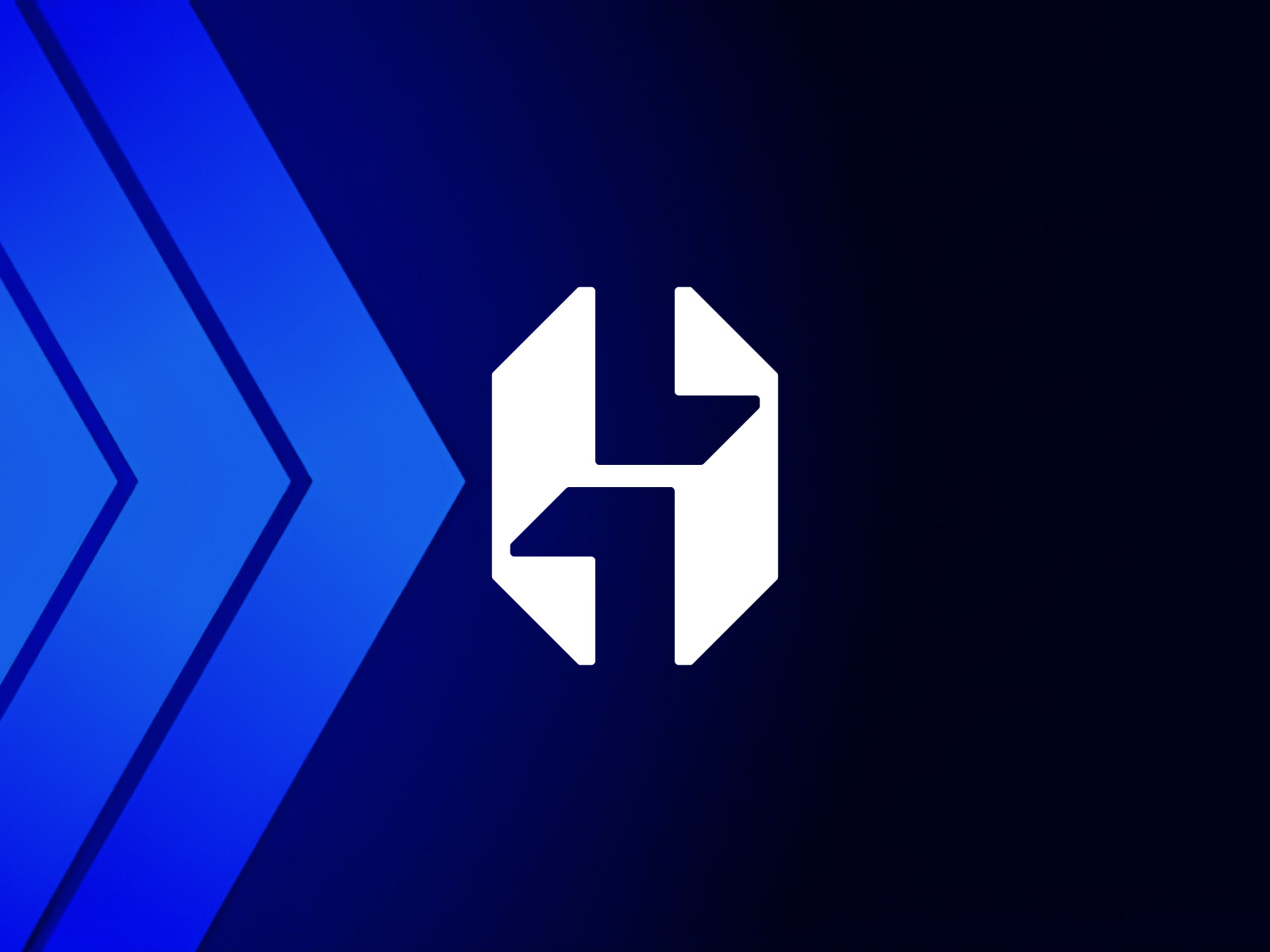 Geometric Letter H Logo with Negative Space Arrow abstract monogram arrow logo creative letter logo geometric logo h icon logo h letter logo h logo h logo design minimal h logo minimalist branding modern logo design monogram logo negative space logo startup branding tech logo