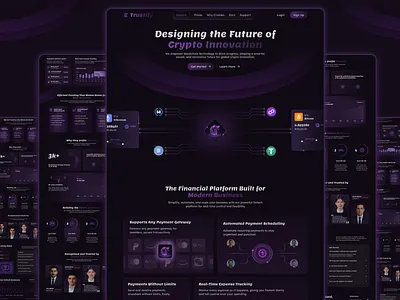 Trustify – Modern Fintech Landing Page crypto finance ui crypto landing page digital finance platform financial management ui financial services ui fintech landing page ui fintech platform design fintech startup design online banking design