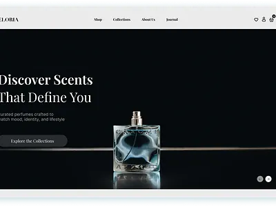 Veloria — Luxury Fragrance Homepage app design fgima ui ux web design