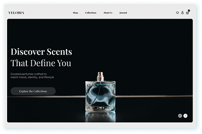 Veloria — Luxury Fragrance Homepage app design fgima ui ux web design