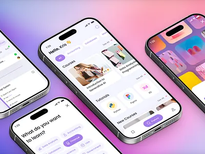 IT Education App - Mobile Learning Platform Design businesswebsite design designsystem illustration landingpagedesign moderninterface productdesign responsiveweb ui webdesign