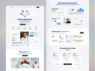 CRM Software Landing Page business management ui client management ui crm crm landing page crm ui enterprise software ui marketing crm ui minimal web design modern uiux responsive web ui saas landing page saas ui design sales dashboard ui ui ui ux exploration user experience ux